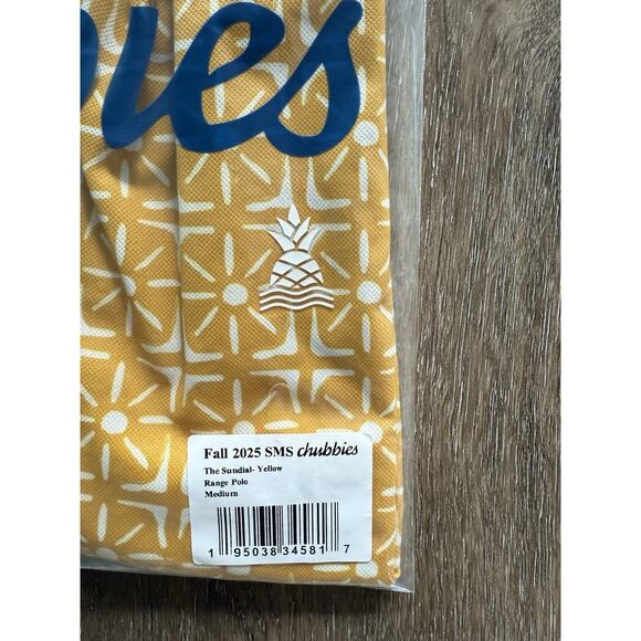 Chubbies Range Polo Shirt- The Sundial - Yellow, Men's Medium NEW NEW NEW - Picture 5 of 5